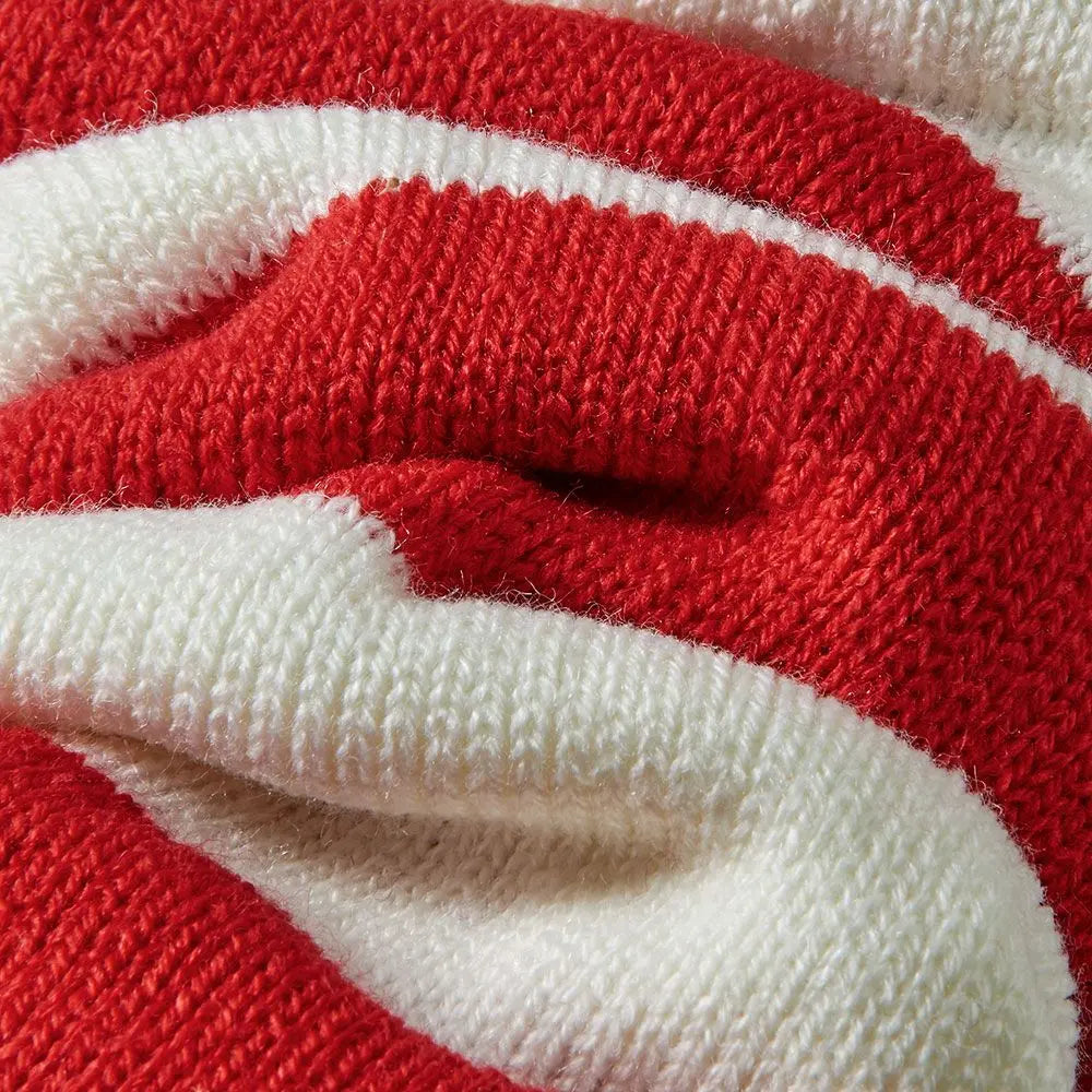 Jambières laine Rouge/Blanc OS