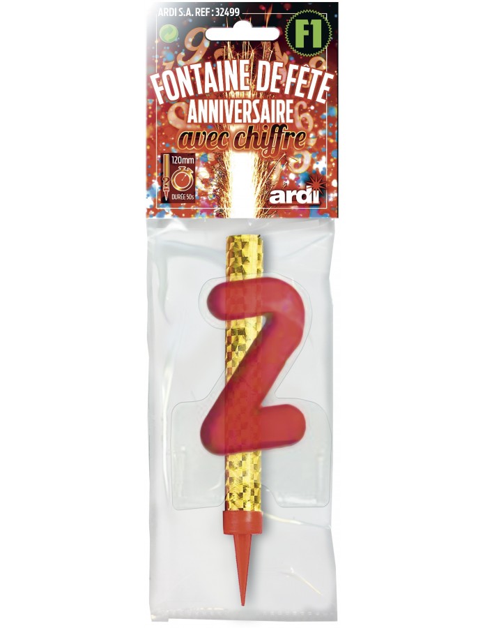 Fontaine d'étincelles chiffre 2