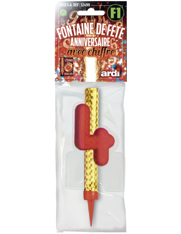 Fontaine d'étincelles chiffre 4