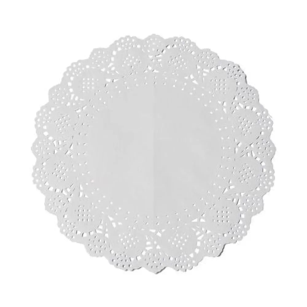 6 Napperons Dentelle Papier Blanc 26,5cm