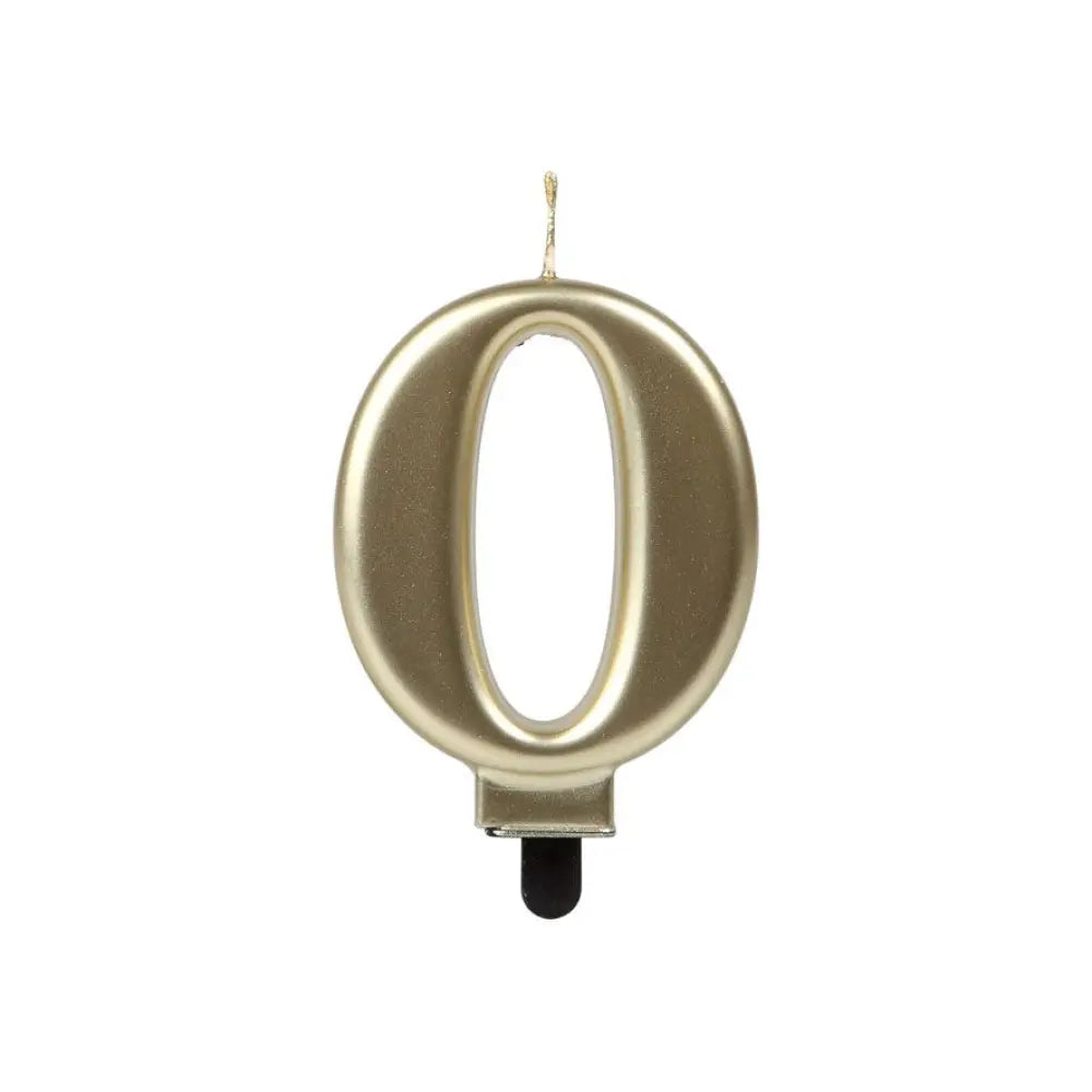 Bougie Chiffre "0" - Or