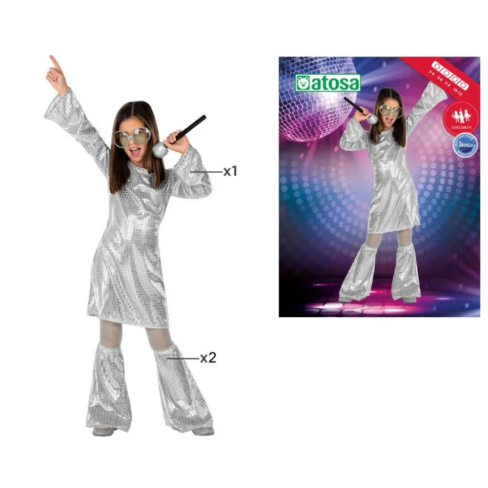 Costume Disco Argenté - 3-4 ans