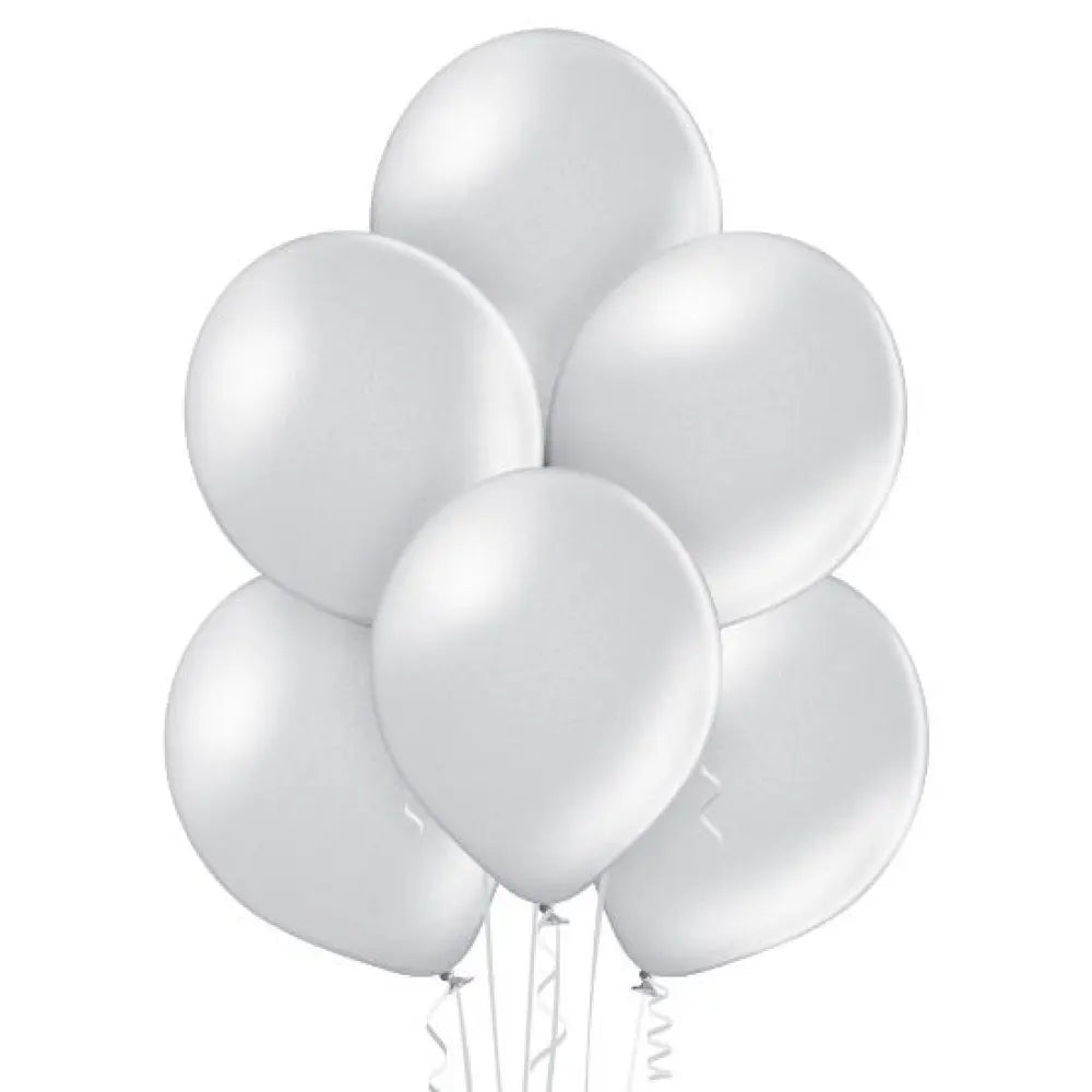 8 Ballons Premium 30cm - Silver Pastel
