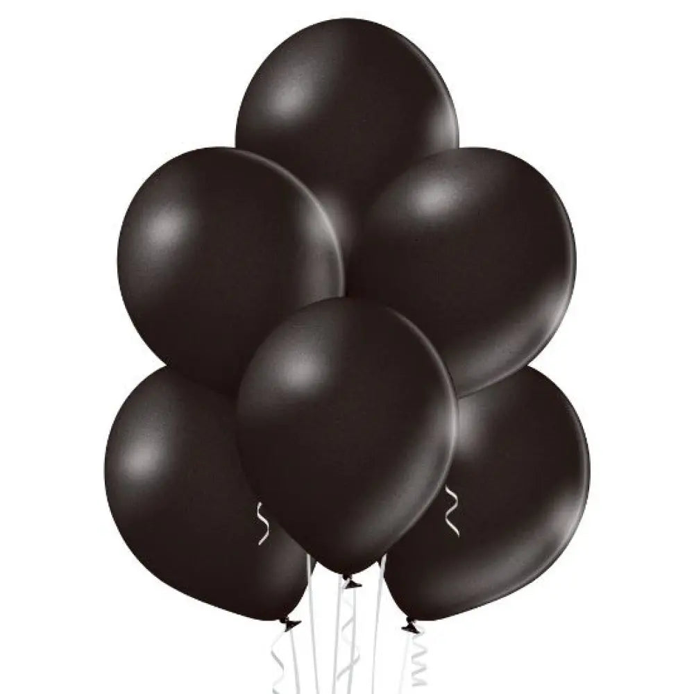 8 Ballons Premium 30cm - Noir Metallic