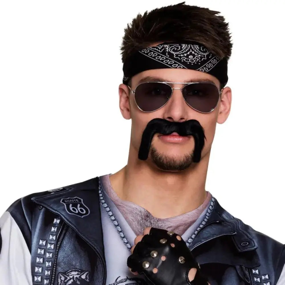 Moustache Noir Biker