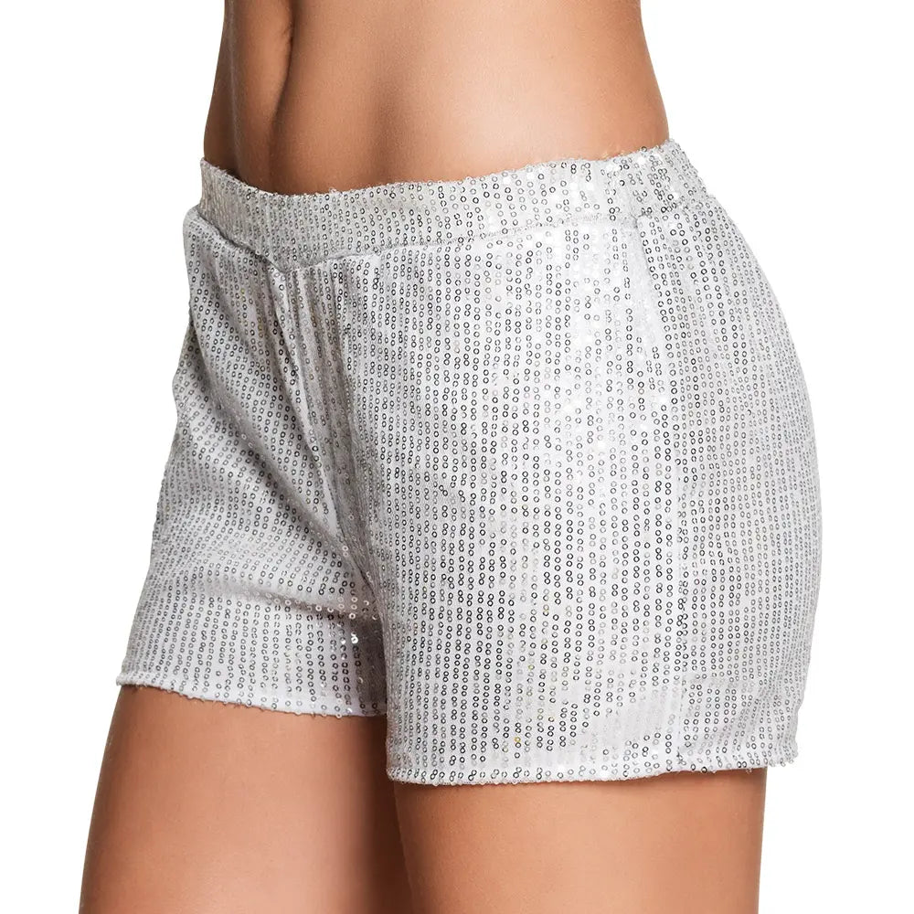 Short Sequins Argent - Taille M