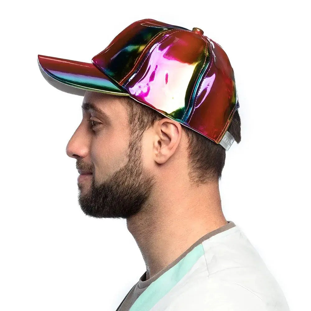Casquette Holographique Arc-en-Ciel (réglable)