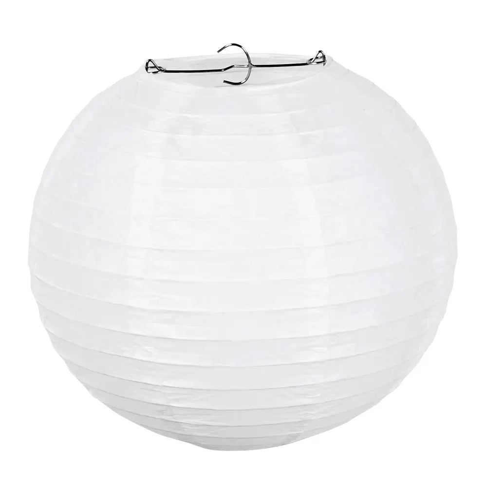 Lanterne en Papier avec Armature - Blanc