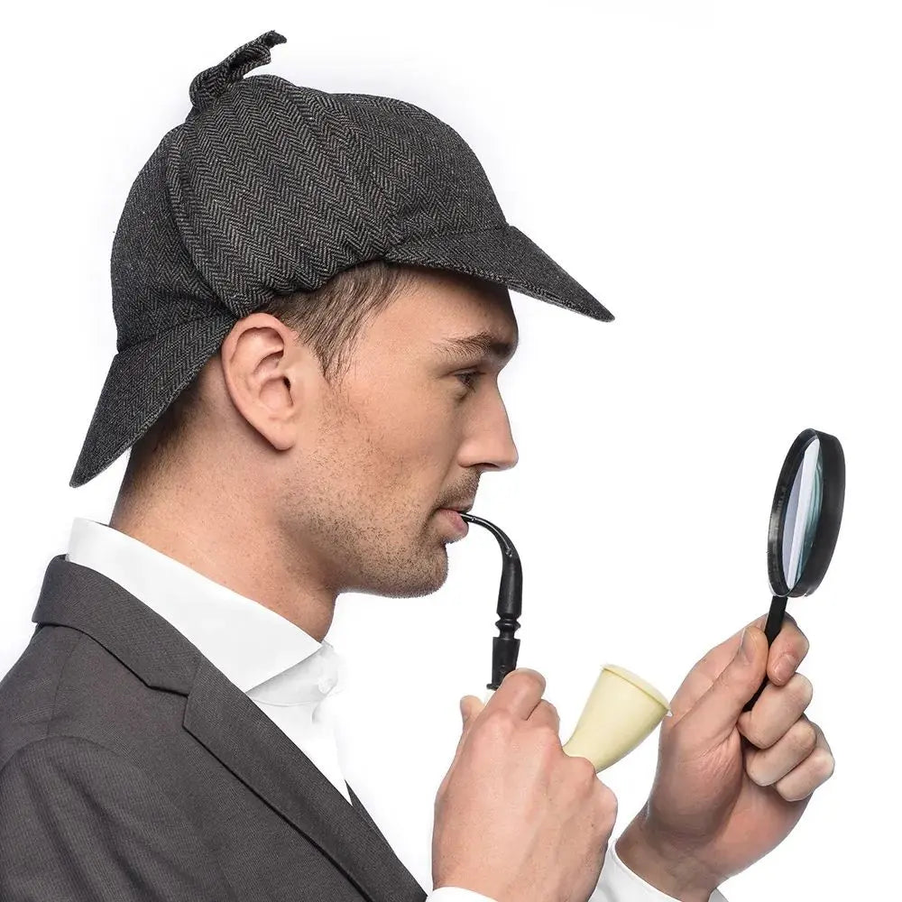 Kit Détective (casquette, pipe, loupe)
