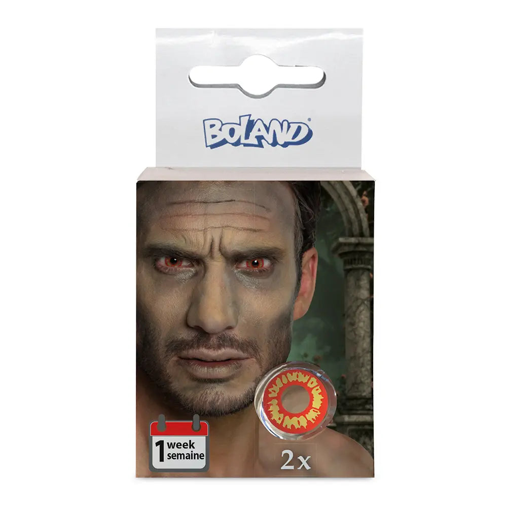 Lentilles Orc - Jaunes iris rouge - 1 semaine