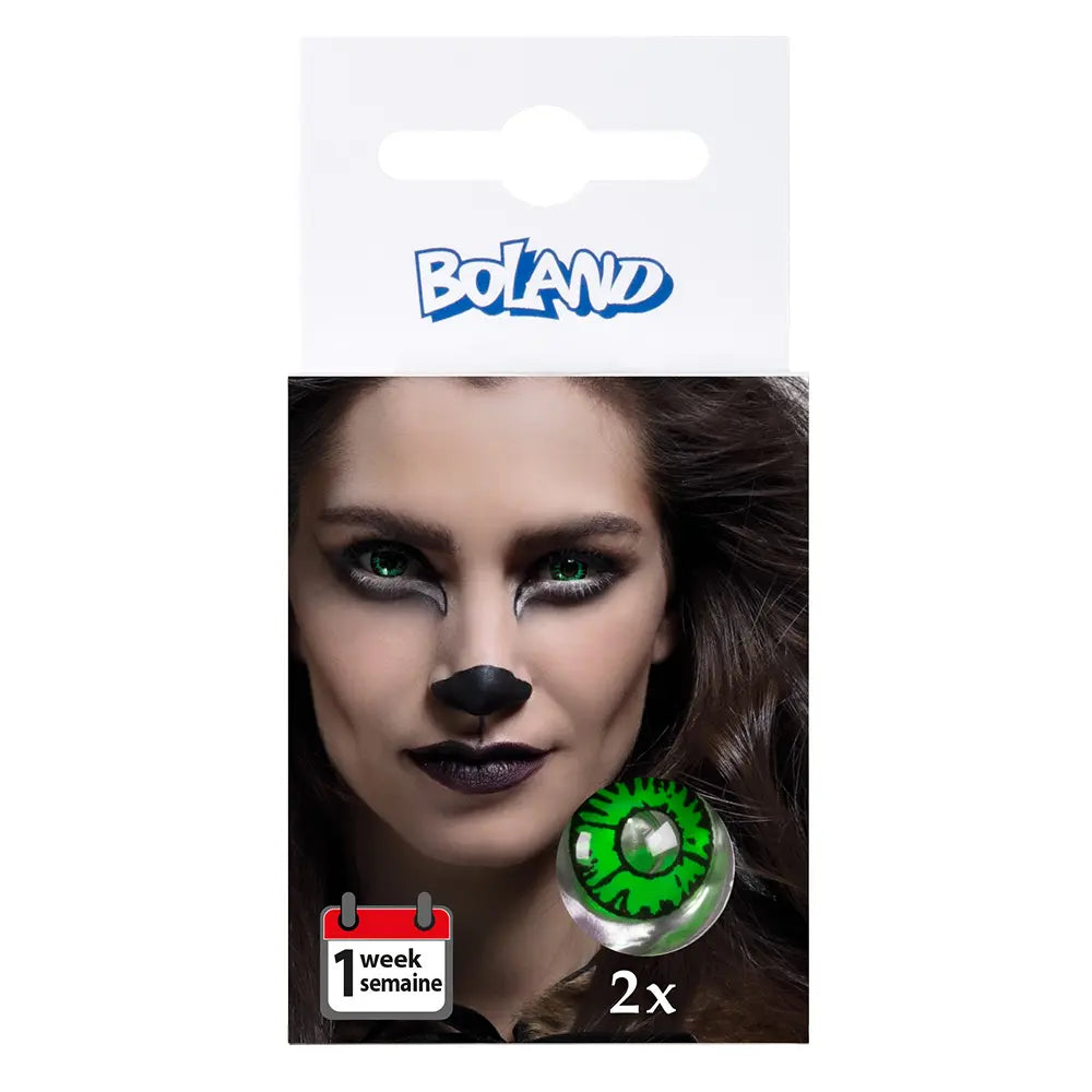 Lentilles She-wolf (Louve surnaturelle) - Vert et noir - 1 semaine