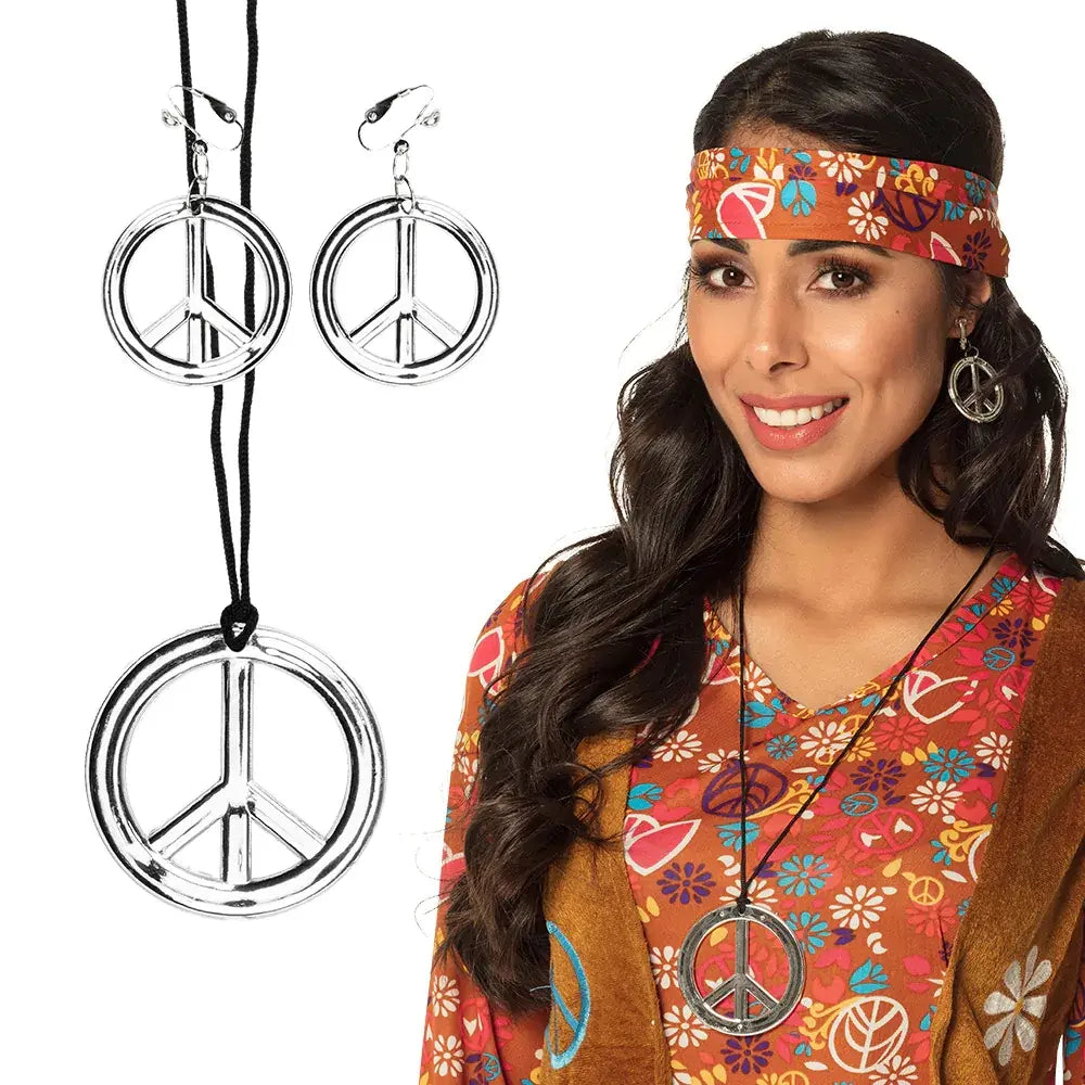 Set Peace - x1 collier, x2 boucles d'oreille