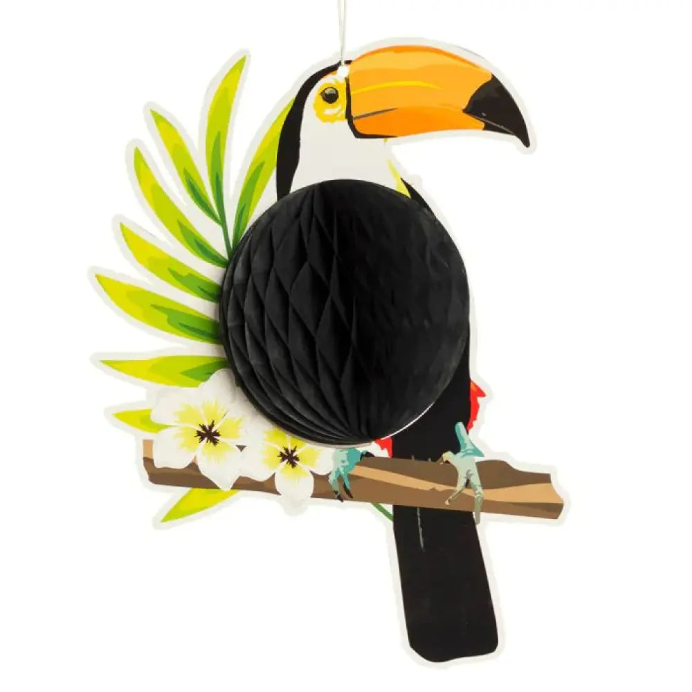 Décoration en Nid d'abeille - Toucan Tropique