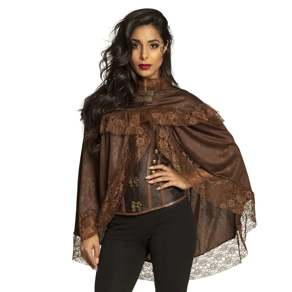 Cape Steampunk Femme - Taille Unique 85 cm