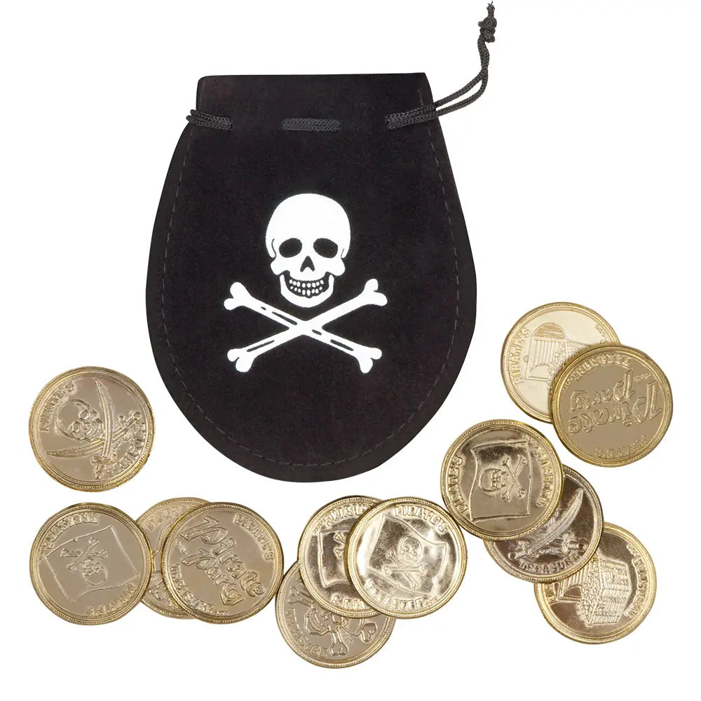 Poche de Pirate avec 12 Pièces de Monnaie