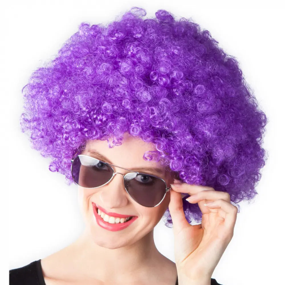 Perruque Afro Violette