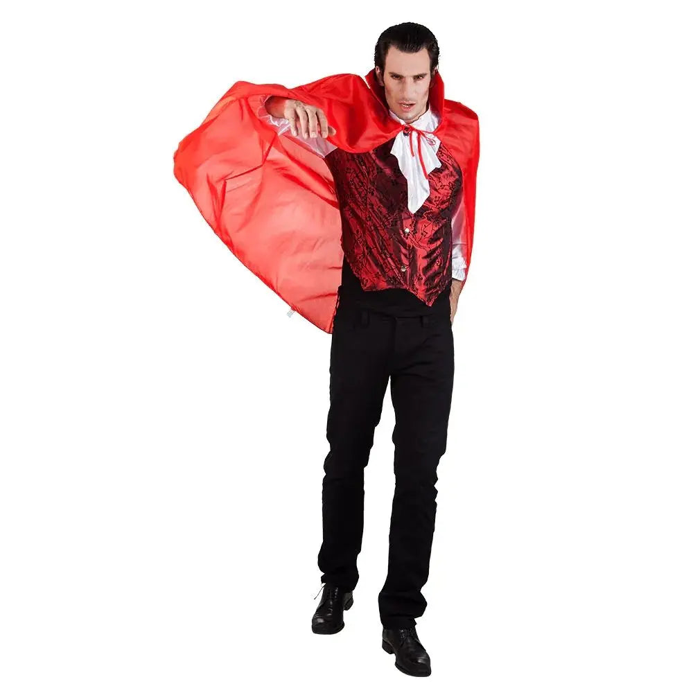 Cape avec Col Vampire - Rouge - 120 cm