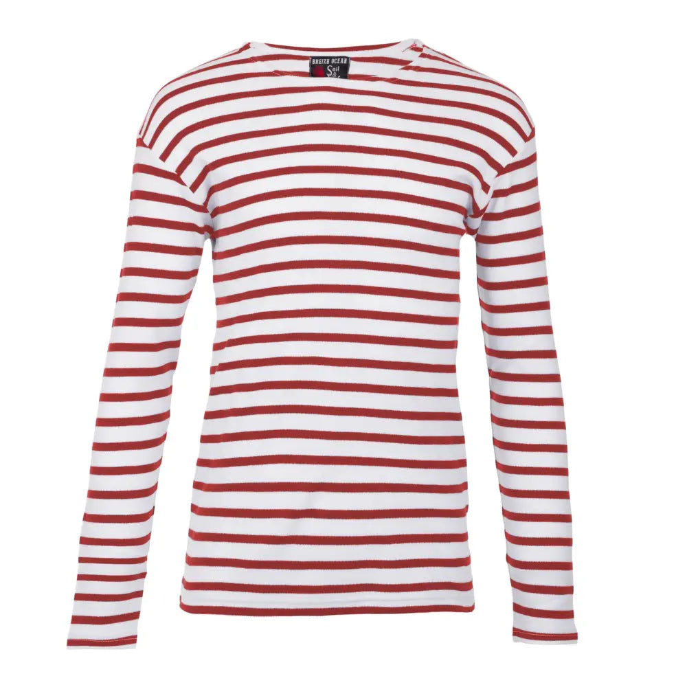 Marinière mixte 100% Coton épais BIO - BLANC/ROUGE XS