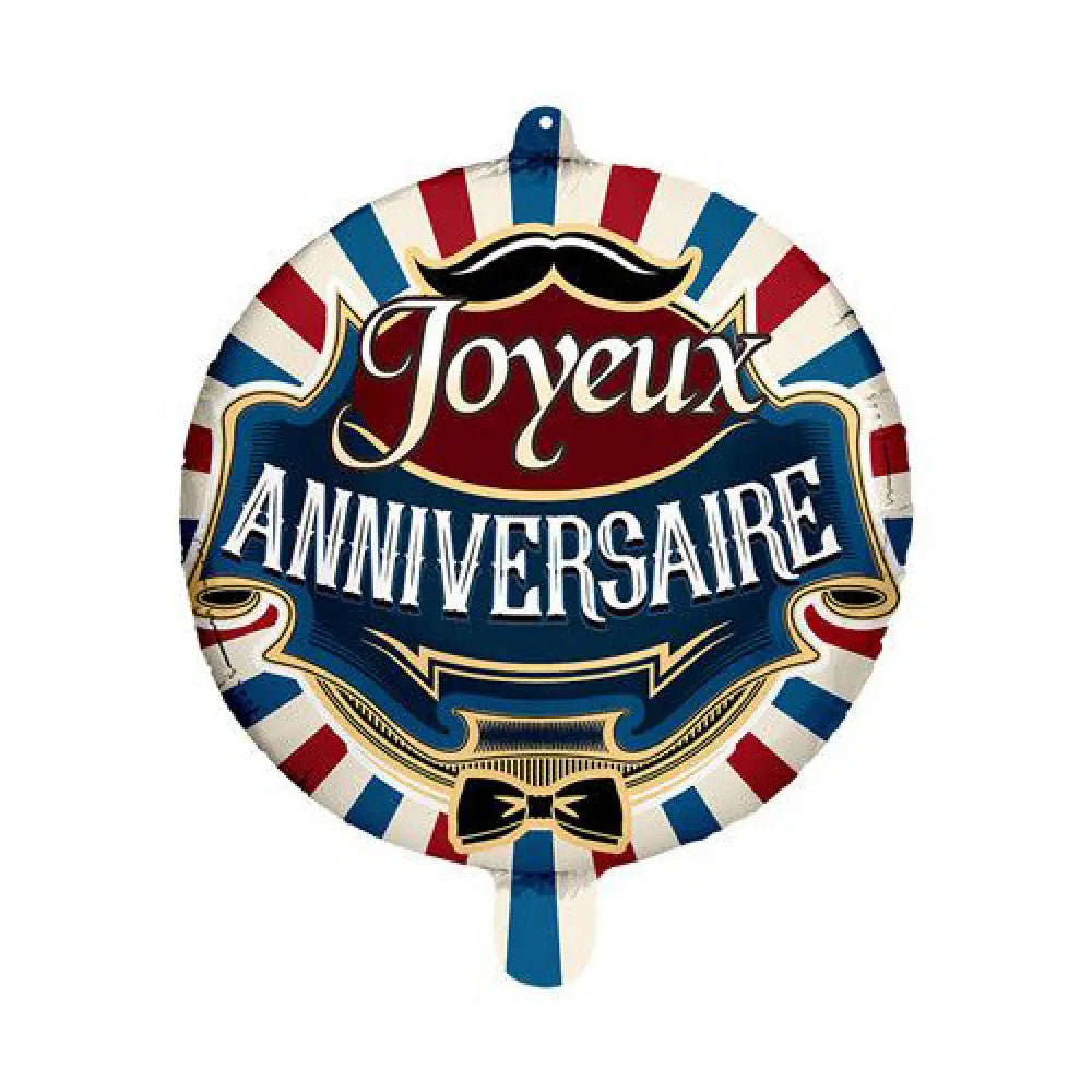 Ballon Alu 45cm - Joyeux Anniversaire Barber