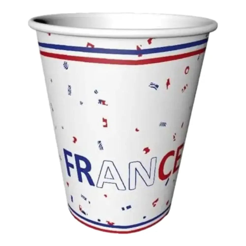 8 Gobelets en Carton 25cl - France