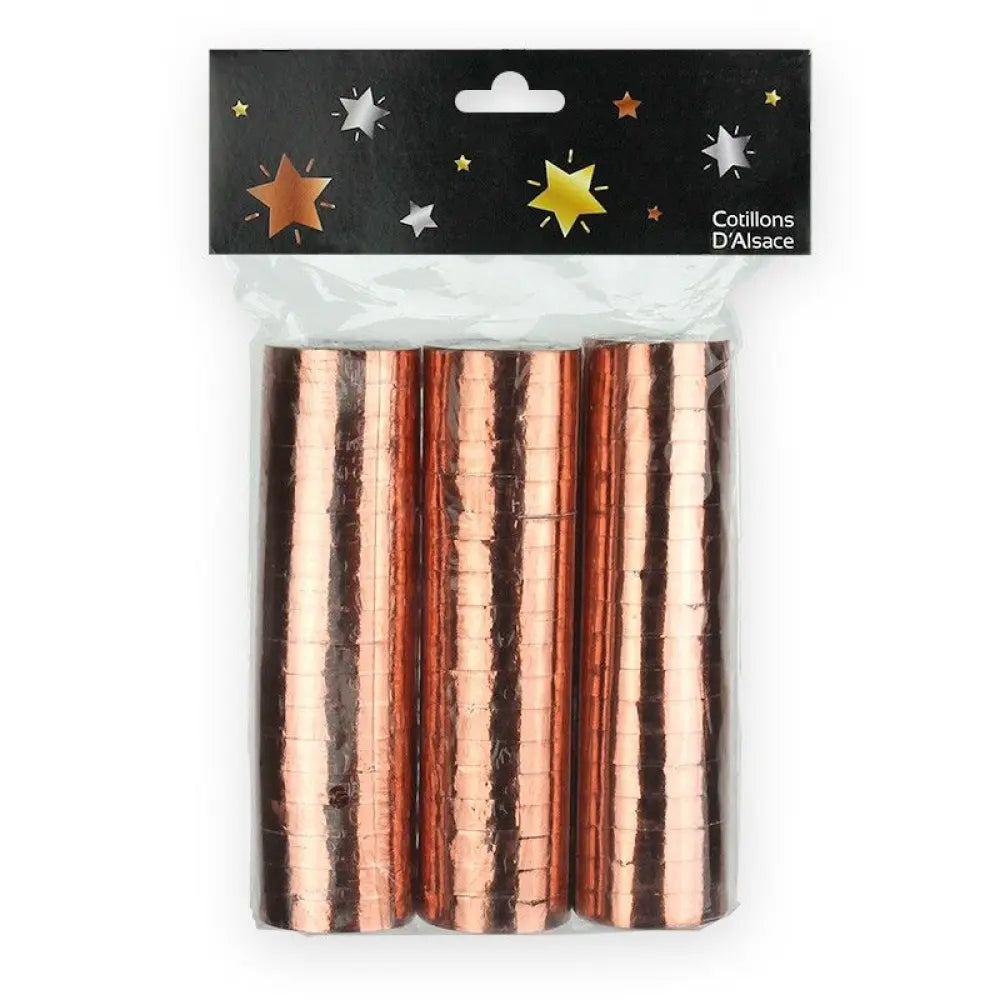 3 Rouleaux de Serpentin - Rose Gold Irisé