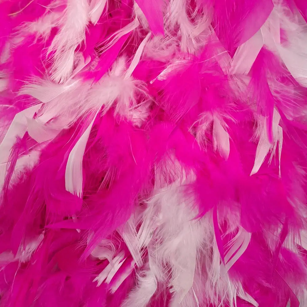 Boa 65grs Fuchsia/ Blanc
