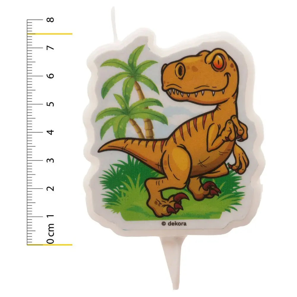 Bougie 2D d'Anniversaire - Dinosaure - H7.5cm
