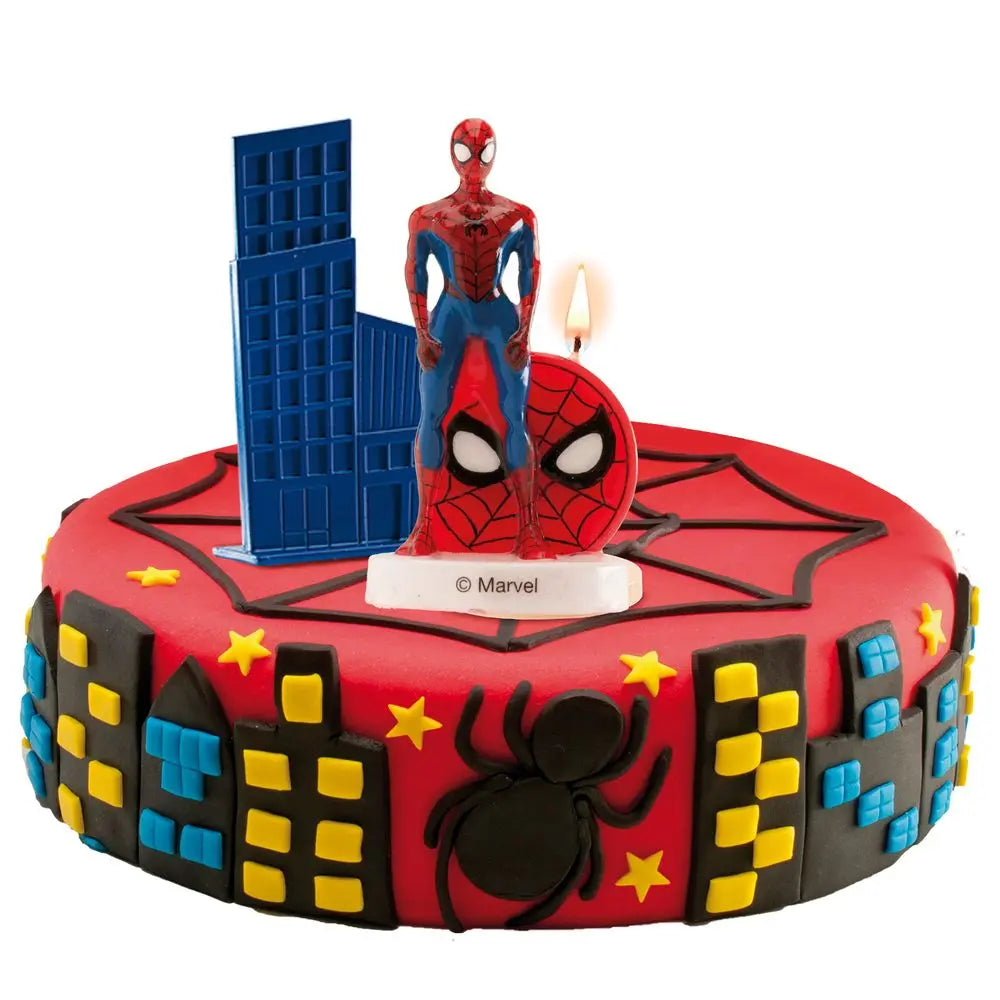 Bougie 3D d'Anniversaire - Spiderman - H9cm