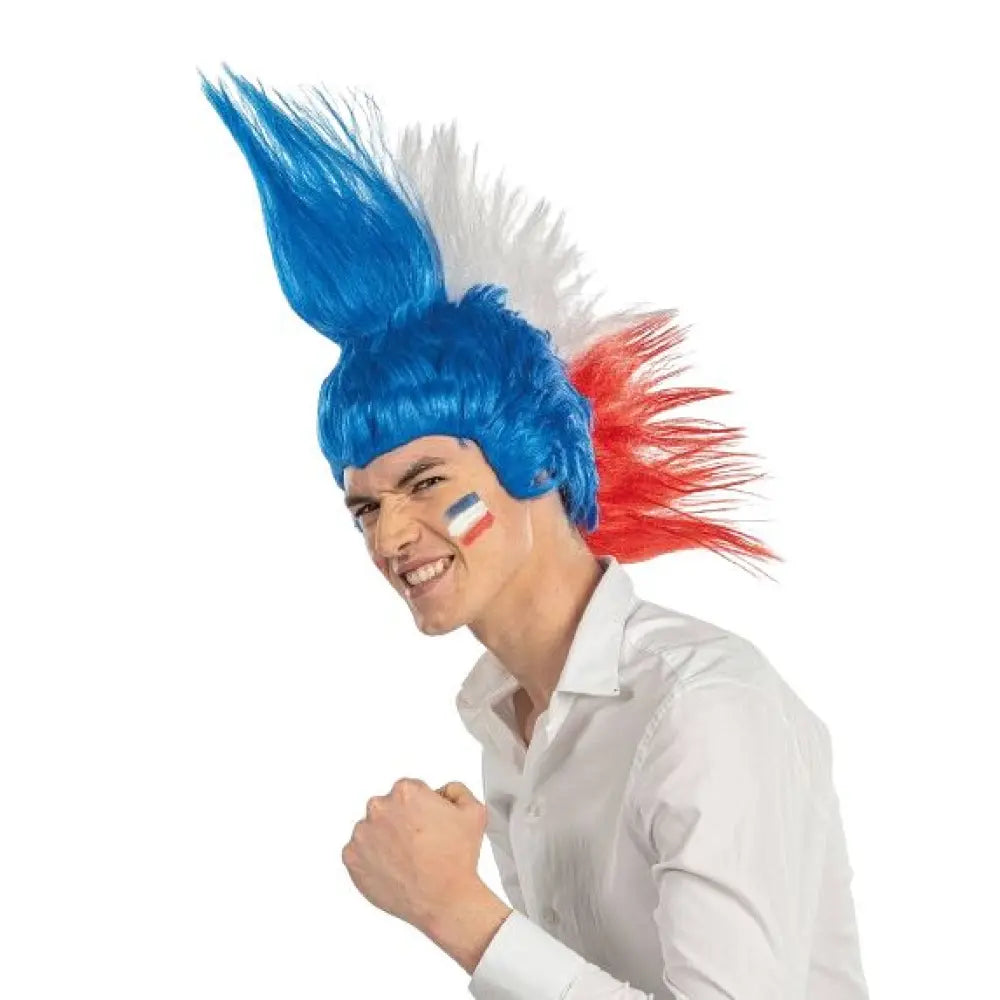 Perruque Punk Tricolore France