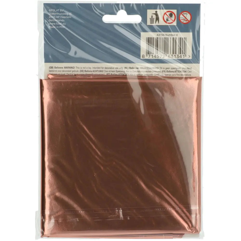 Ballon Chiffre 4 Rose Gold 86cm