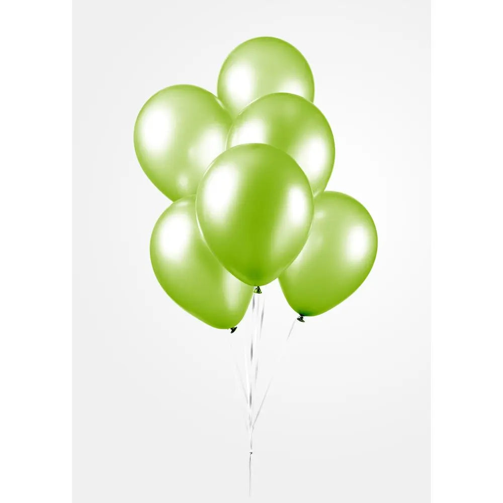 Ballon Vert Citron - Effet Perle - Vendu par 10 - Ø 12 / 30 cm
