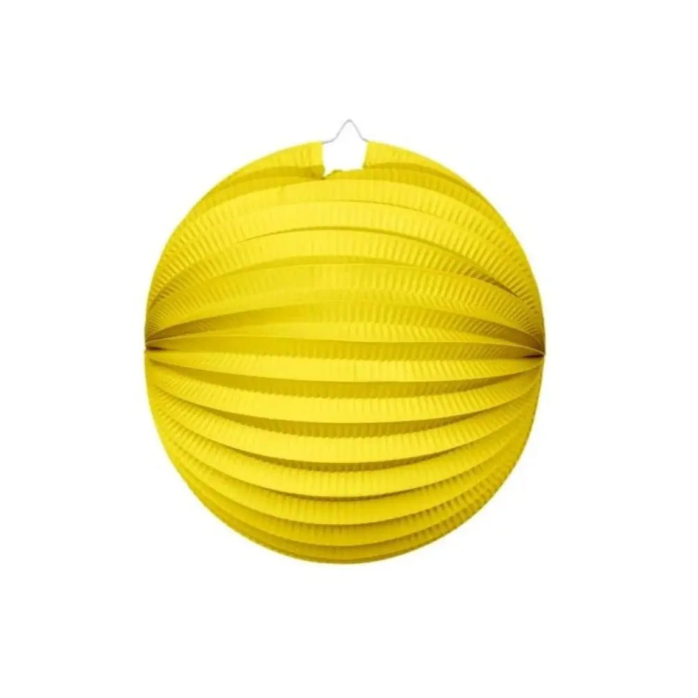 Lanterne Boule D25cm - Jaune