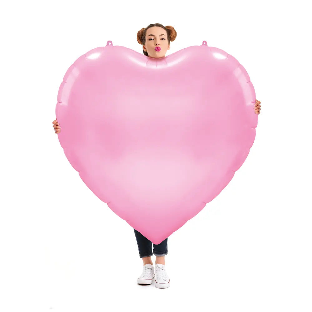 Ballon Alu Coeur Rose XXL - 62"