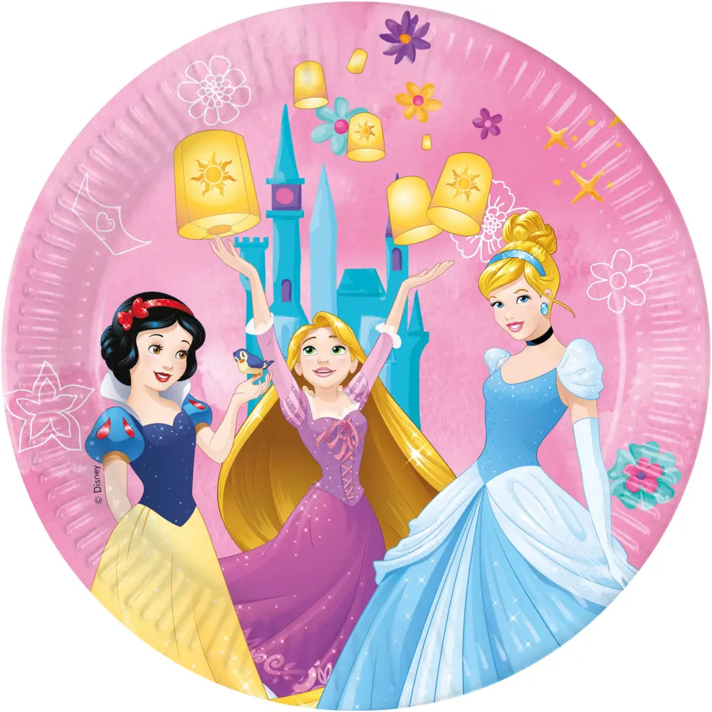 8 Assiettes en Carton D23cm - Princesses Disney