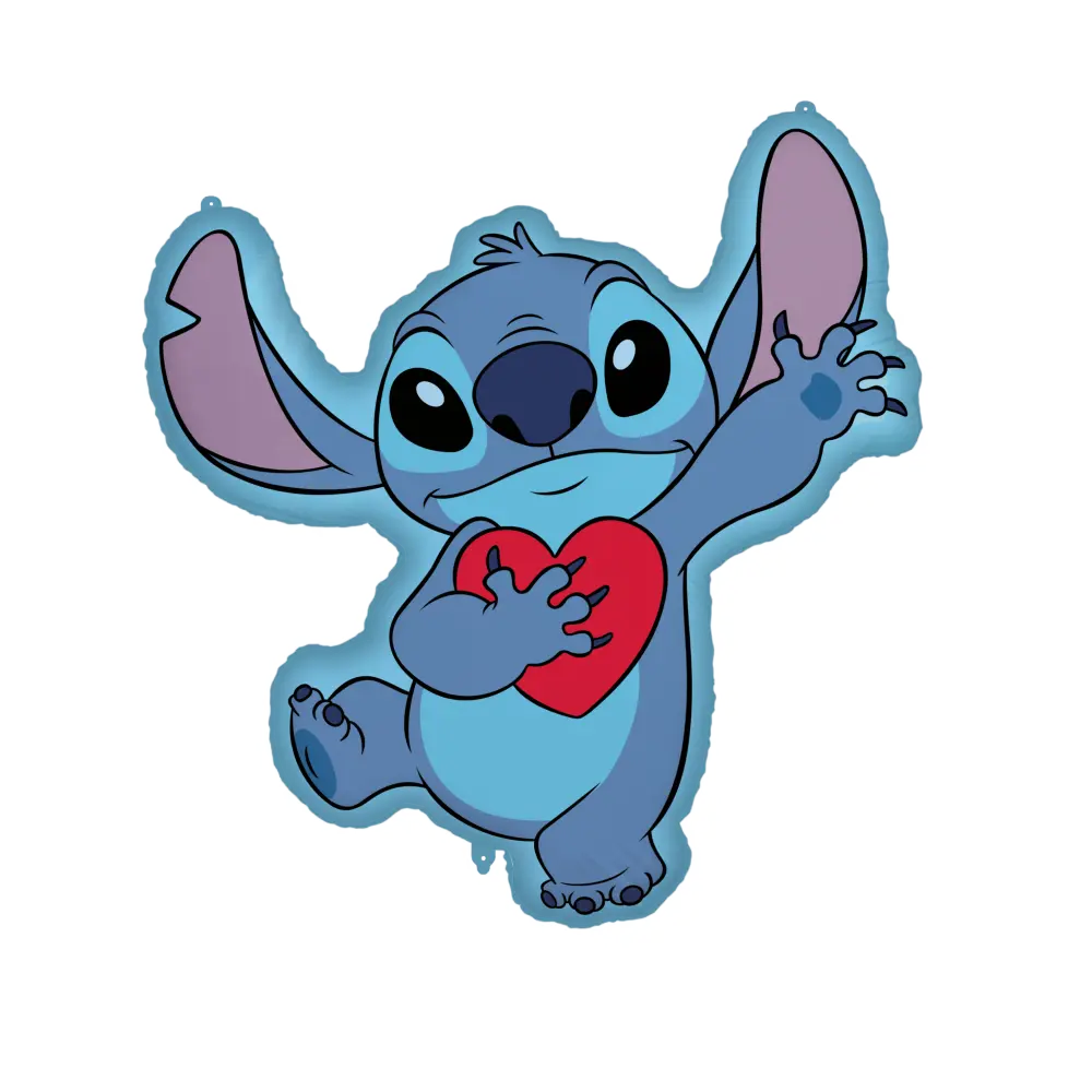 Ballon 78x74 cm - Stitch Coeur