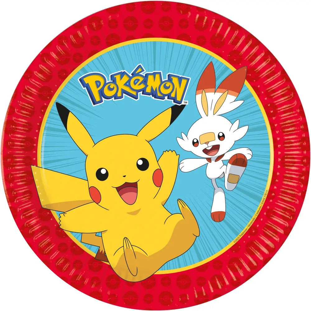 8 Assiettes en Carton 23cm - Νext Generation - Pokemon