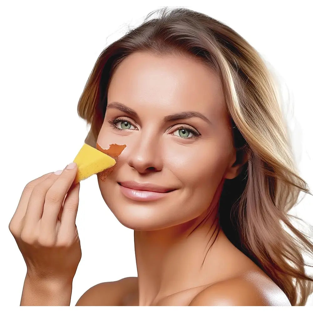 Maquillage avec éponge - Orange