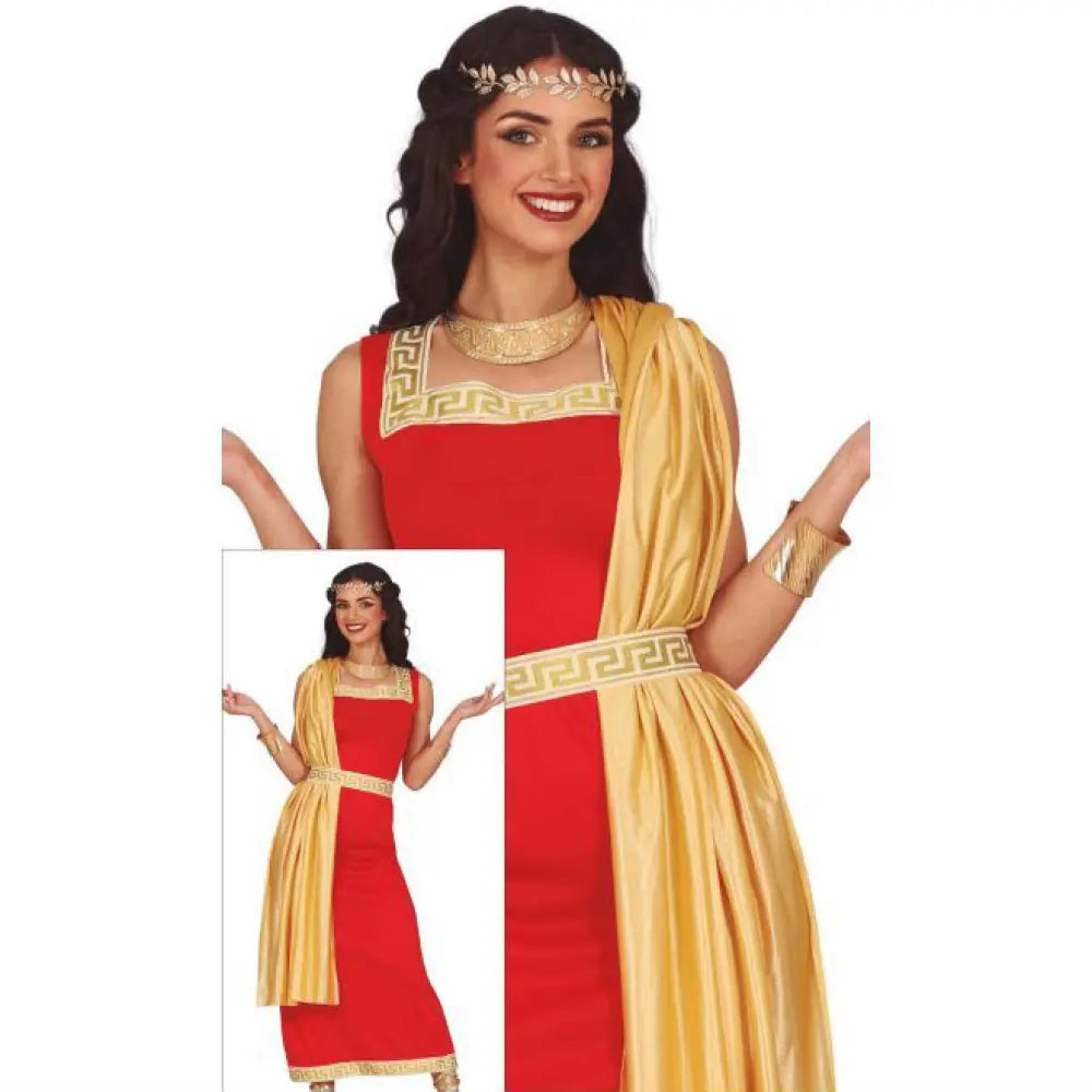 Costume Femme Romaine Rouge - S
