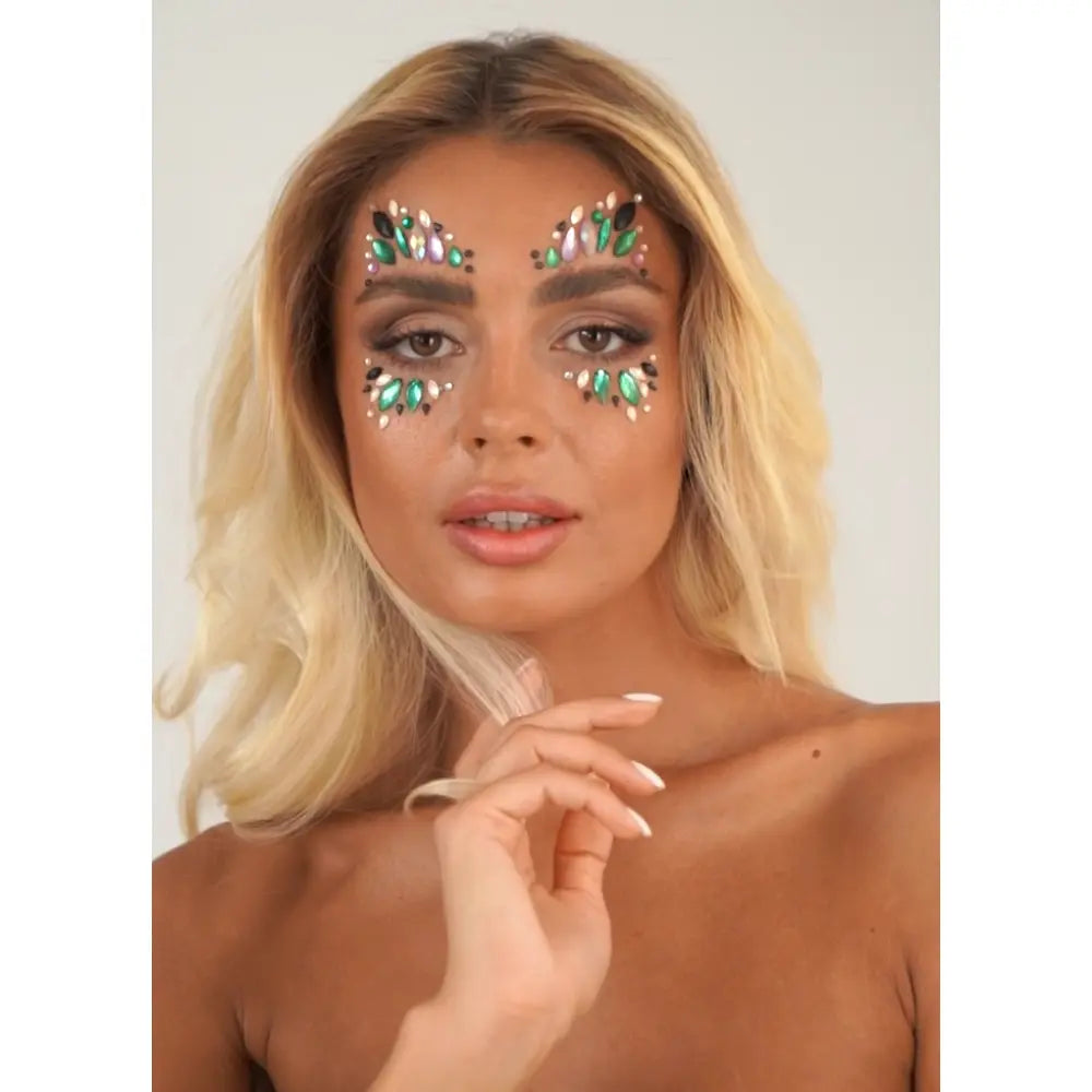 Strass Autocollant - Fairy Dust - Noir - Blanc - Vert & Violet - Glitter