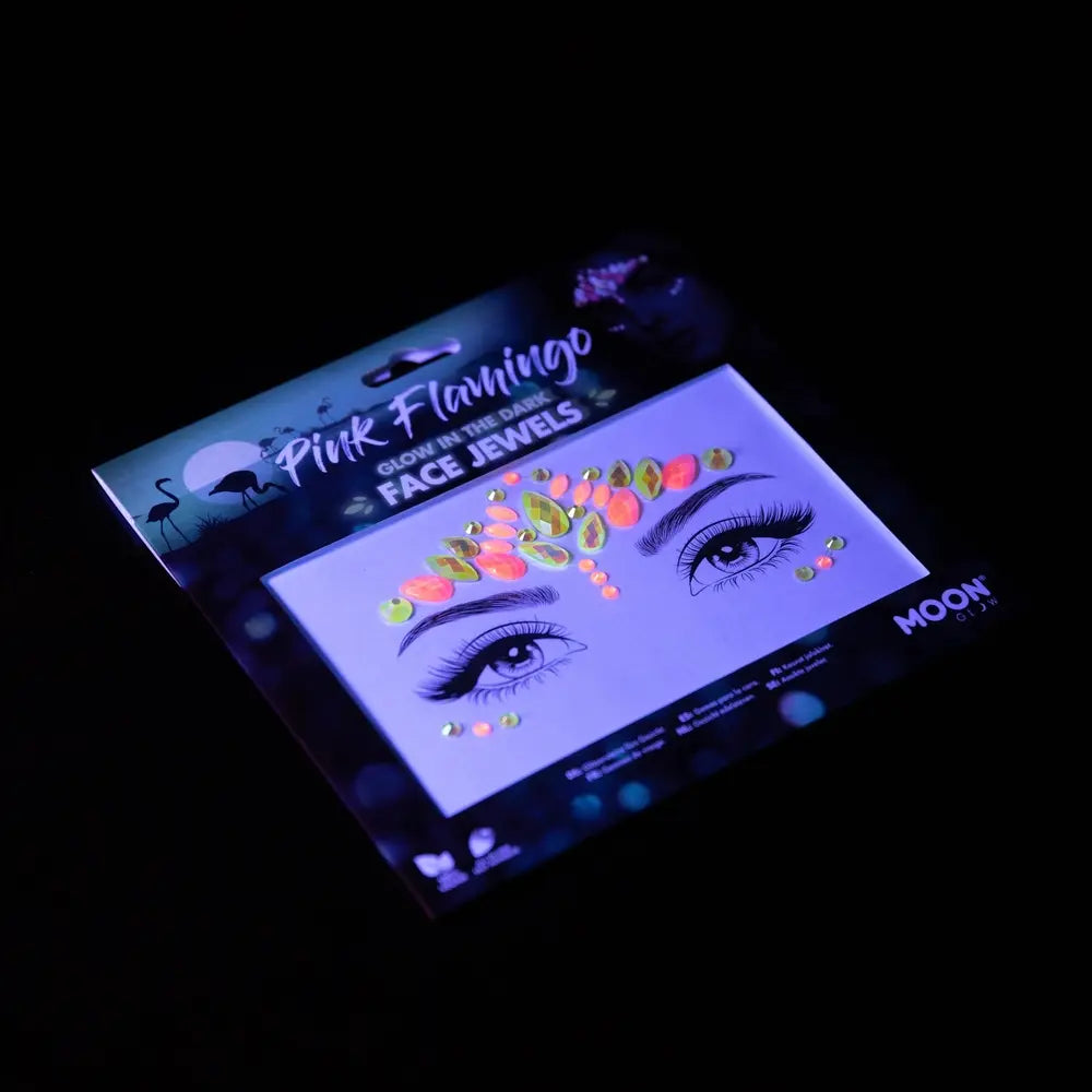 Strass Autocollant - Pink Flamingo - Glow in the dark - Brille dans le noir