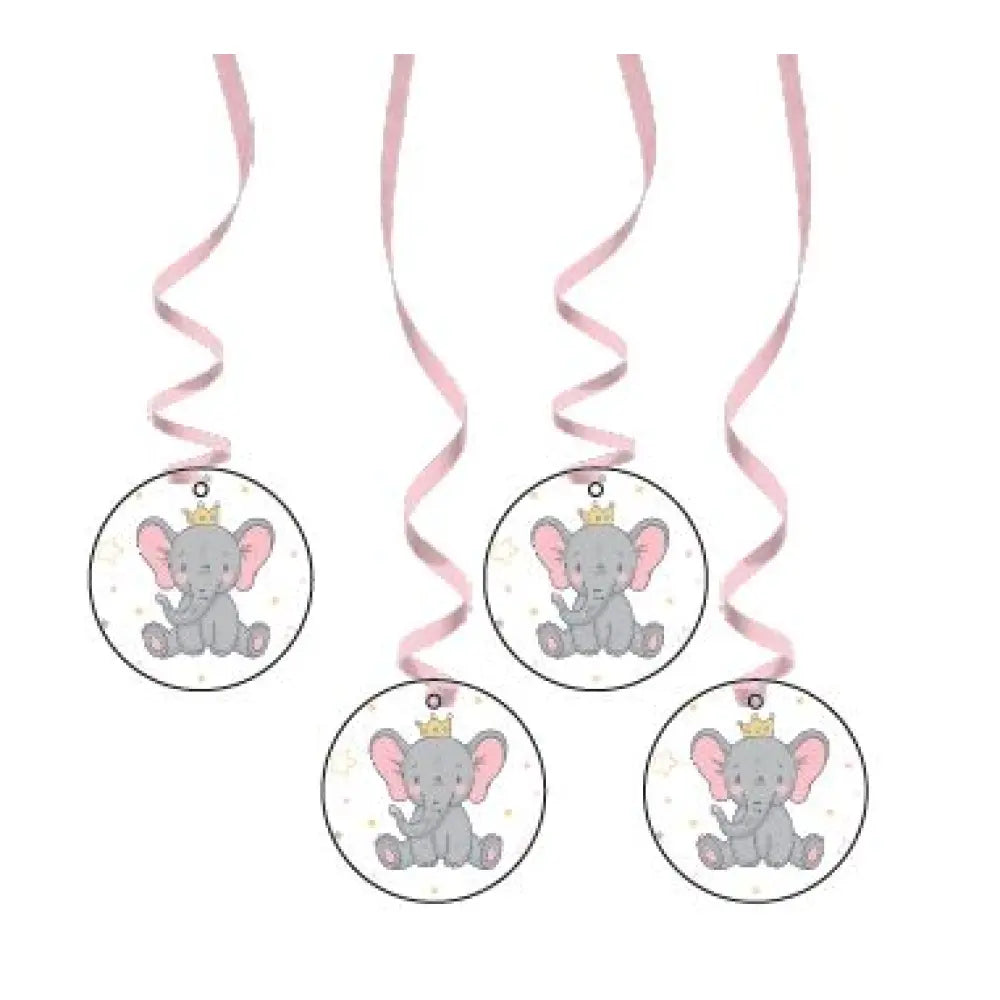 4 Suspensions Spirales - Eléphant