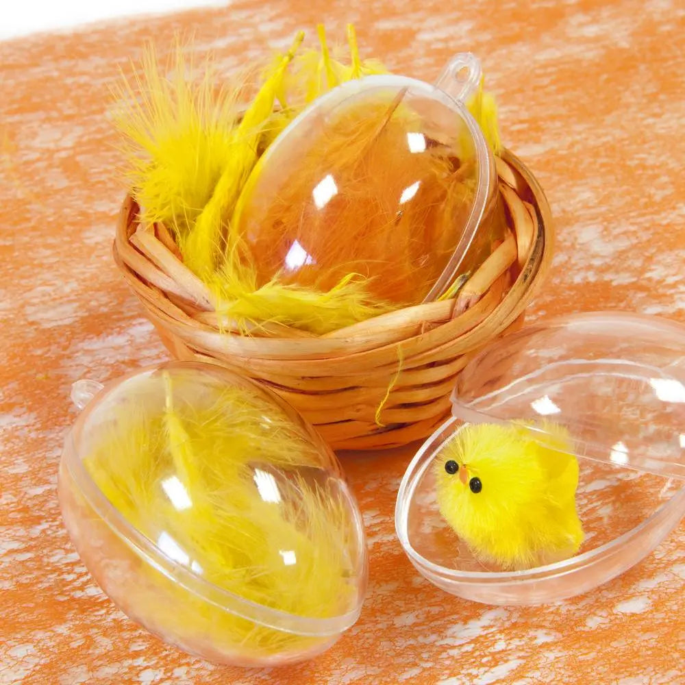 3 Coquille d'œufs à remplir - Transparente "Pâques"