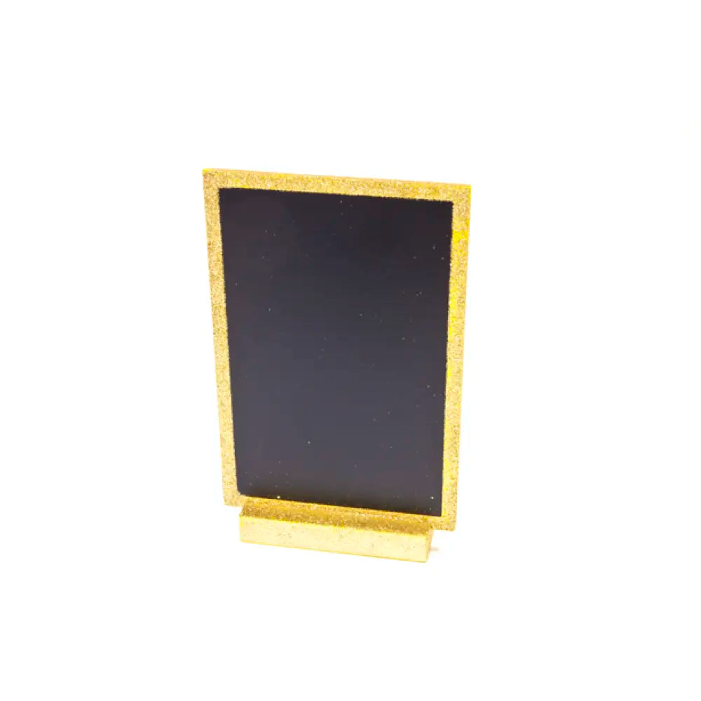 Ardoise ''Menu'' Pailletée - Double Face - 19 cm x 12 cm - Or