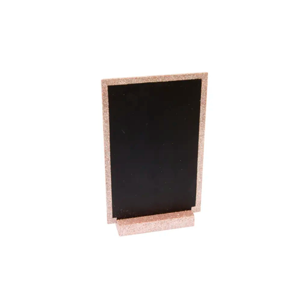 Ardoise ''Menu'' Pailletée - Double Face - 19 cm x 12 cm - Rose Gold