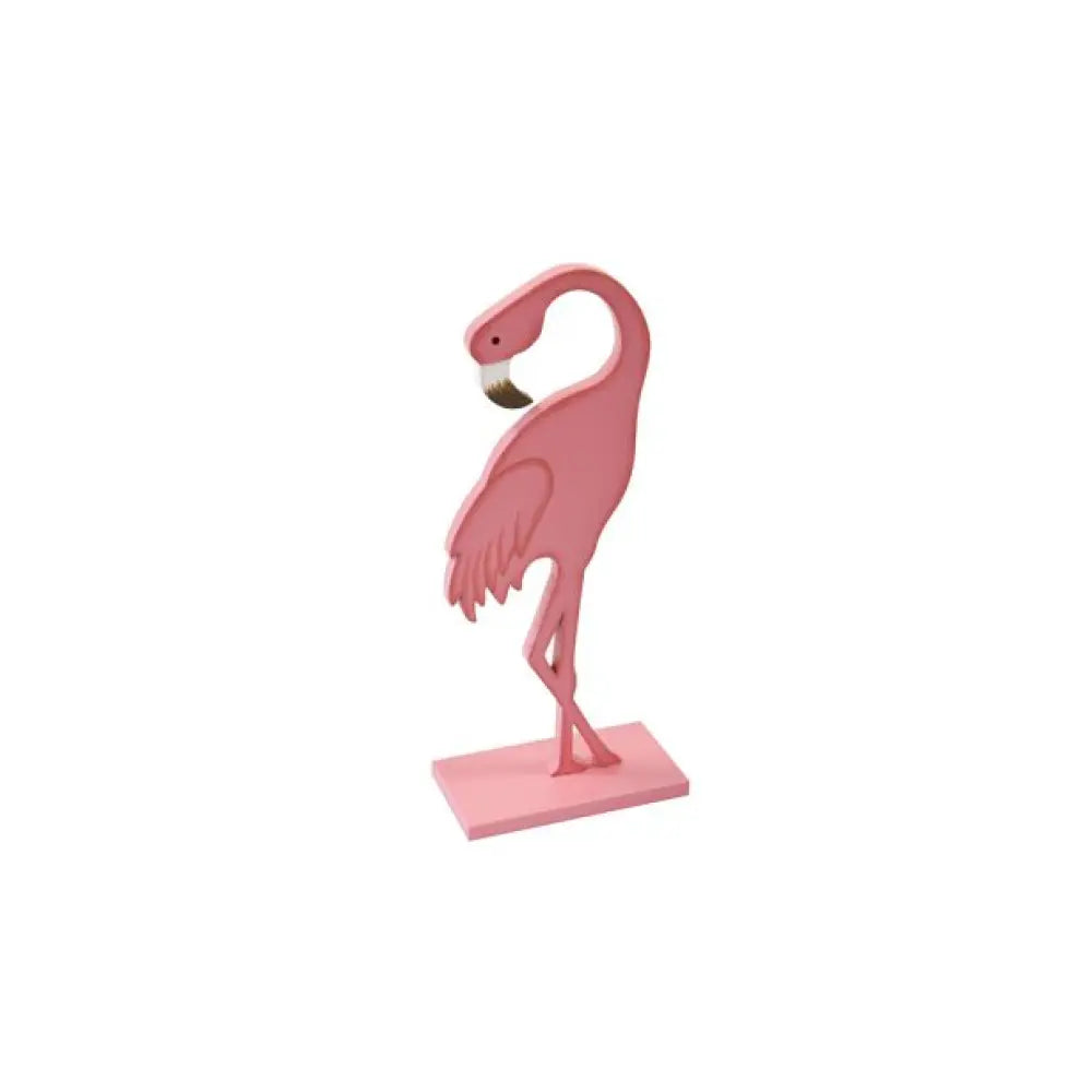 Déco de Table - Flamant Rose en Bois - Grand Modèle