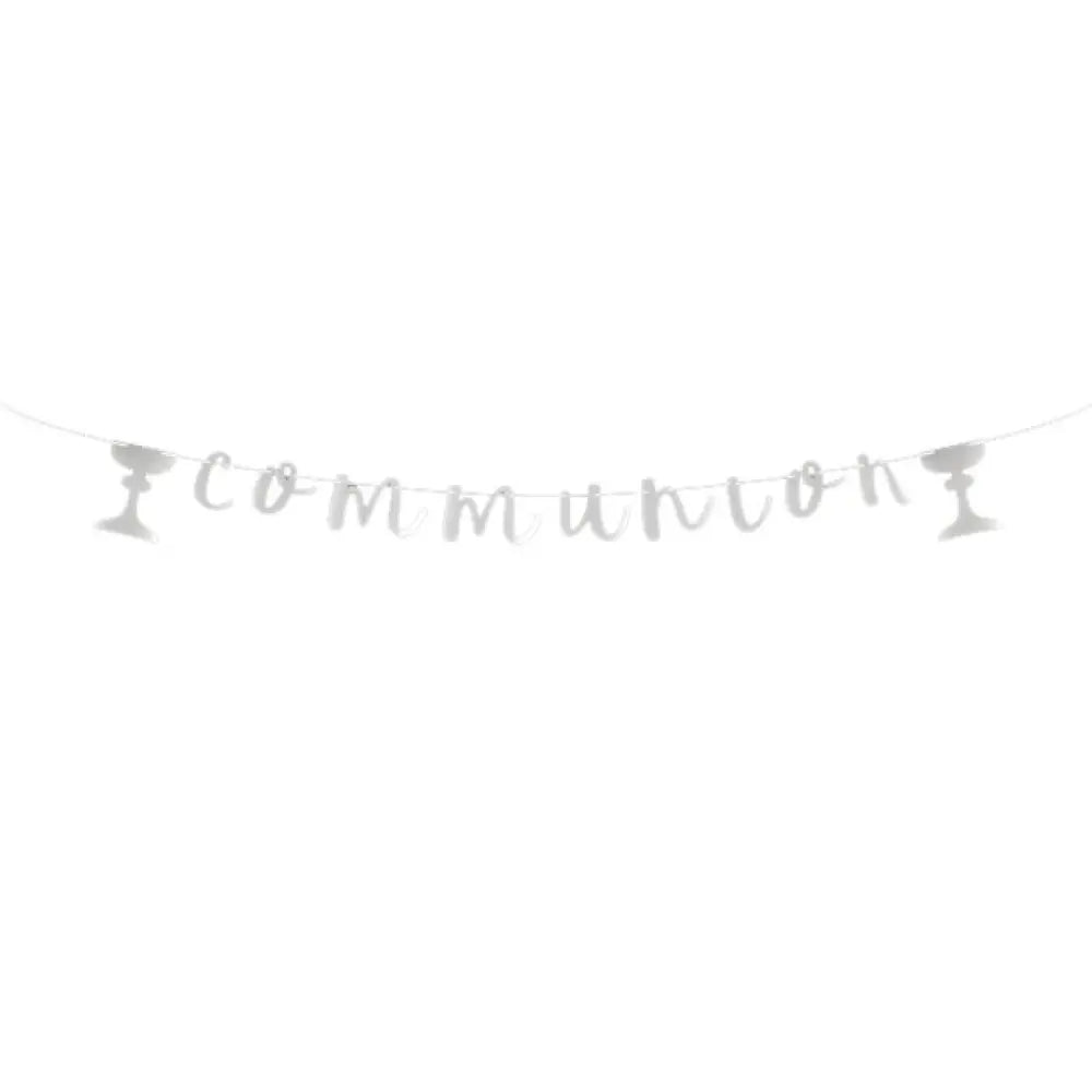 Guirlande Lettres "Communion" Argent - 2 m