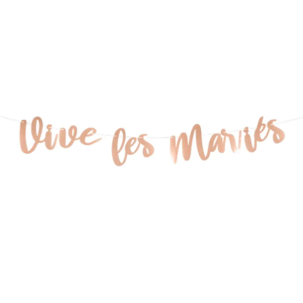 Guirlande "Vive les Mariés" 2m - Rose Gold Métallisé