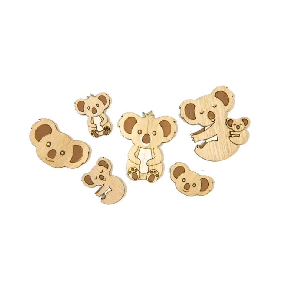 6 Semis de Table en Bois - Koala