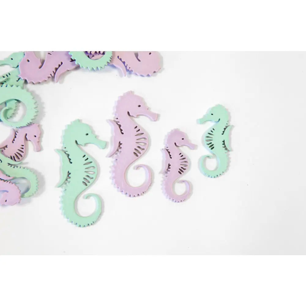 SEMIS DE TABLE HIPPOCAMPE EN BOIS (x 12)