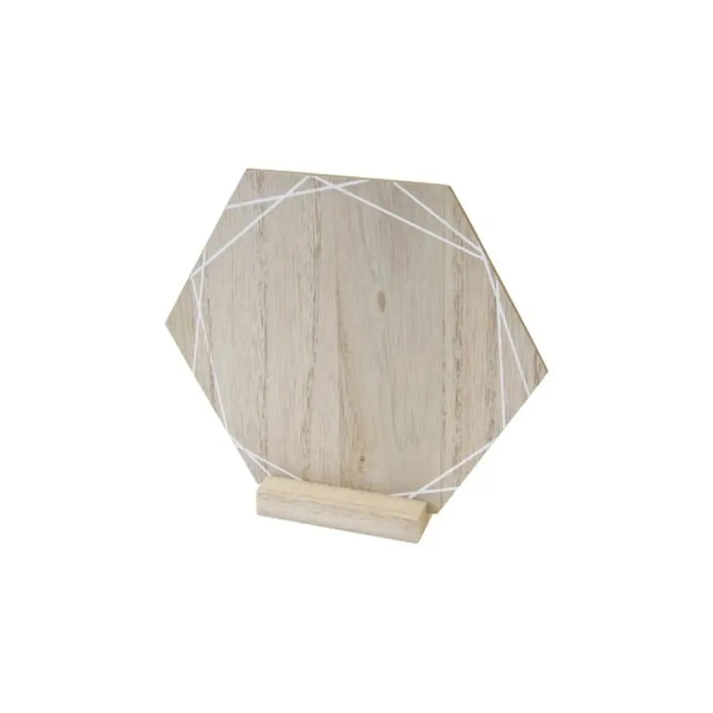 Centre de Table Hexagonal en Bois